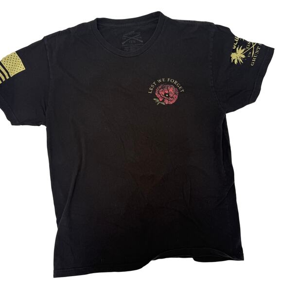 Grunt Style | Graphic Tee (Battle Poppies Back Print) | Men’s | Large | Black - Picture 1 of 2